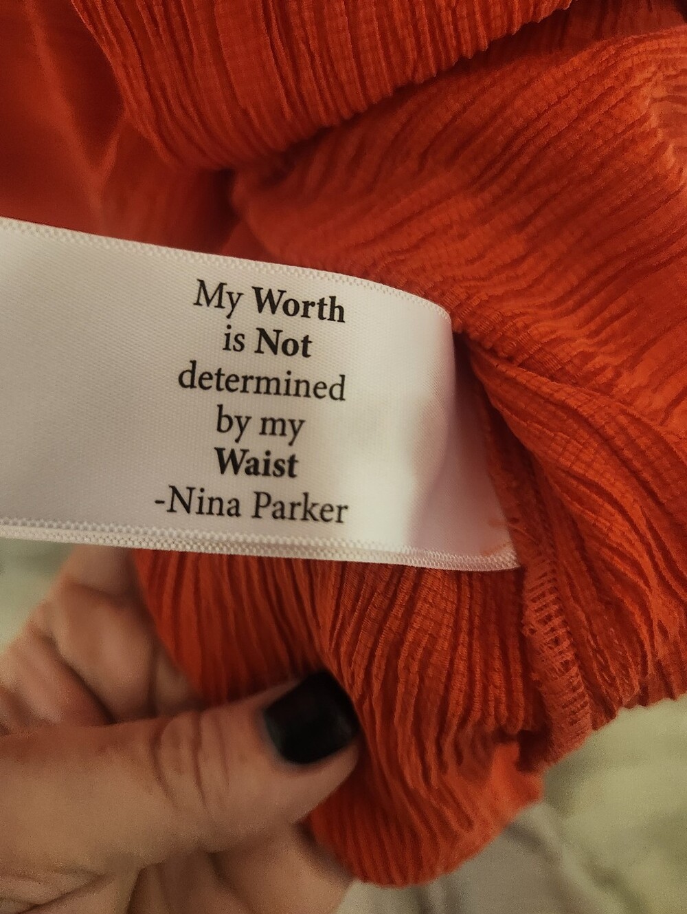 Nina Parker Textured Button-Down Shirt in Bright Red Women's Size 1x - Picture 4 of 5